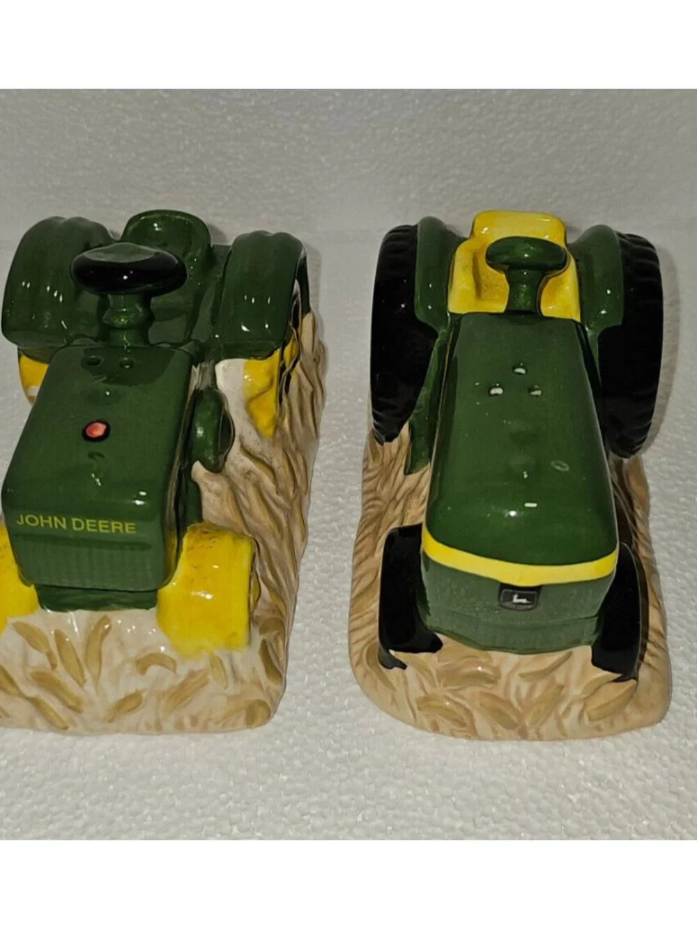 John Deere Tractor Ceramic Salt Pepper Shakers Licensed Gibson Farmhouse Decor